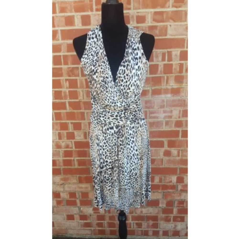 Versona Womens Dress Leopard print Sz M